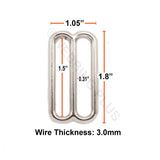 1.5 Inch Nickel Triglide Slides Wide Mouth