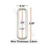 2" Welded Rectangle Ring 11mm Tall