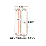 2 Inch Nickel Triglide Slides Wide Mouth