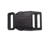 Black 1/2 Inch Contoured Plastic Buckles Adjustable 1/2" Curved  Buckles