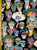 Carita Calaveras Black - Alexander Henry Fabric