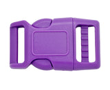 Purple 1/2 Inch Contoured Plastic Buckles Adjustable 1/2" Curved Buckles Back Pack Replacement Buckle