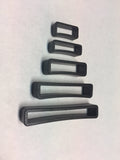 3/8 Inch Black Plastic Keepers - 3/8" Plastic Loops