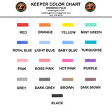 3/4 inch contoured colored keepers