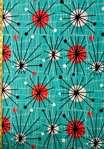 Atomic Turquoise by Michael Miller Fabric