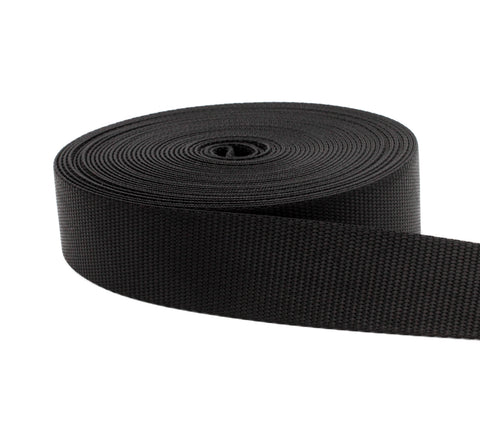 1.5 inch width black webbing nylon strap 