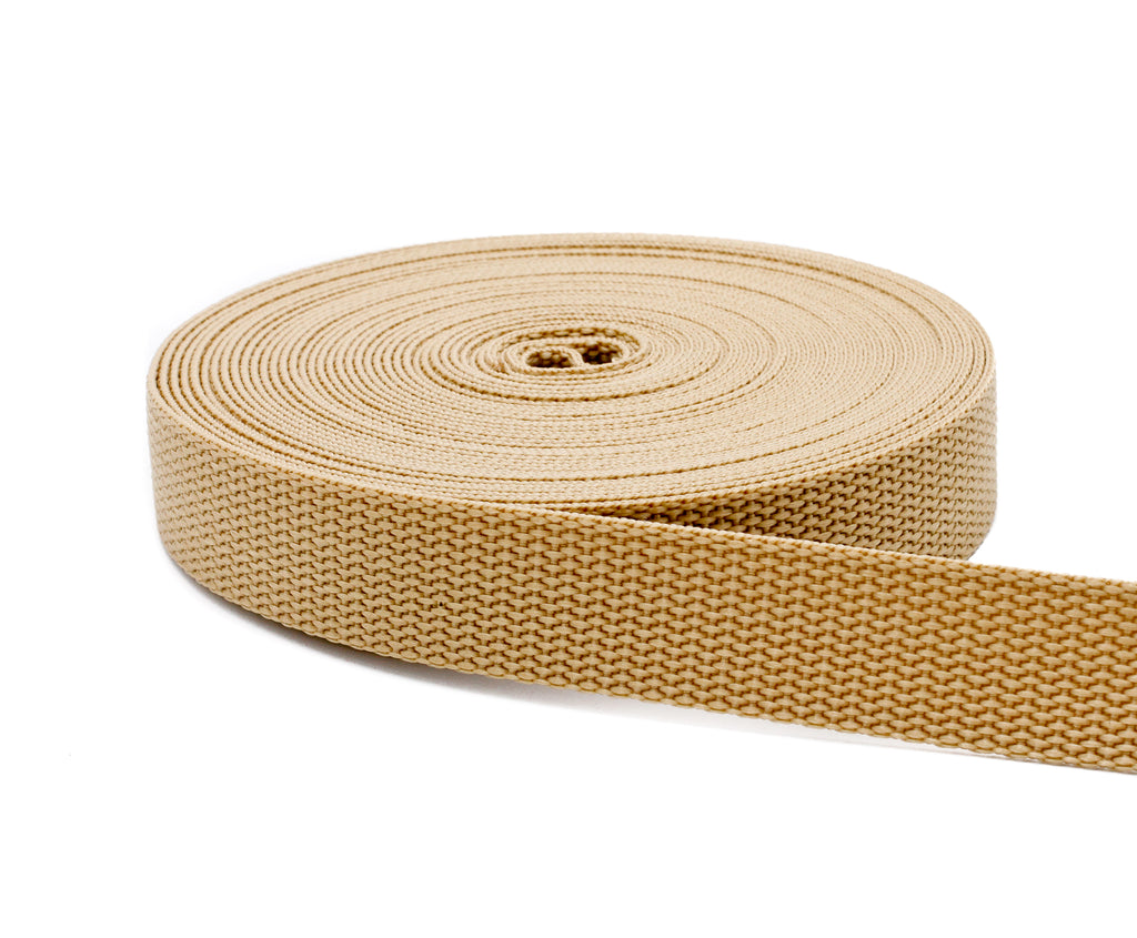 1 Inch Beige Polypropylene Webbing - 1
