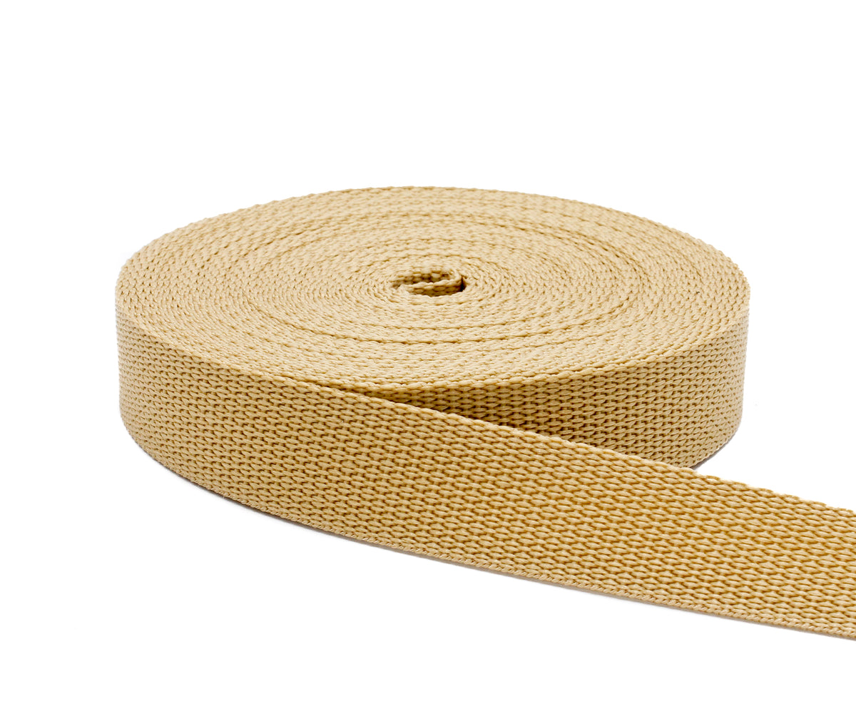 1 Inch Beige Polypropylene Webbing - 1
