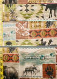 Cabin Life Patch - Michael Miller Fabric