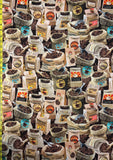 Coffee Bags of Beans - Michael Miller Fabric