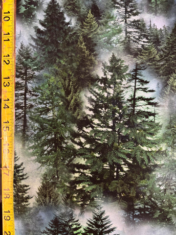Evergreen Forest Nature Timeless Treasures Cotton Fabric 