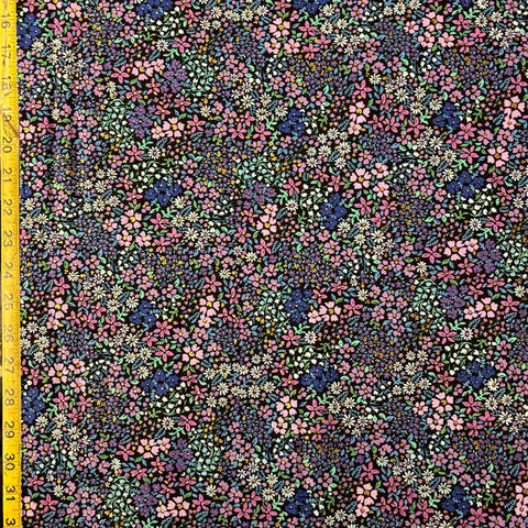 Small Floral Purple Flowers Cotton fabric 