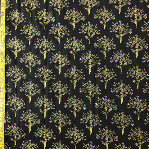 Floral Golden Trees Timeless Treasures Cotton Fabric 