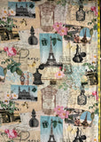 Paris Flowers Cotton fabric