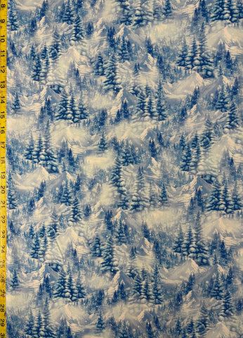Frost Winter Scenic Timeless Treasures fabric 