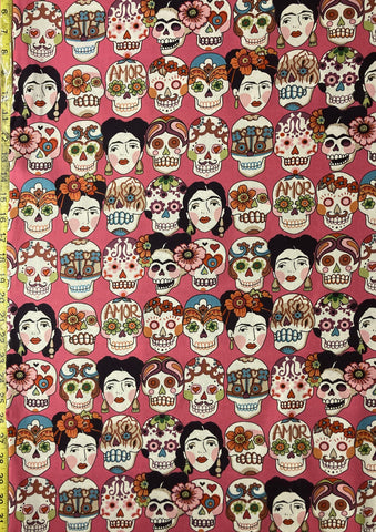Gotas de Amor Pink - Frida Kahlo  - Alexander Henry Fabric