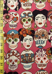 Gotas de Amor Pink - Frida Kahlo  - Alexander Henry Fabric
