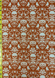 Spooky Damask Orange Timeless Treasures