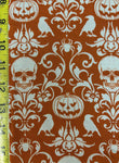Spooky Damask Orange - Michael Miller