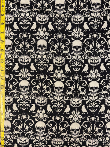 Spooky Damask Black Timeless Treasures