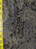 Gold & Black Paisley - Timeless Treasures