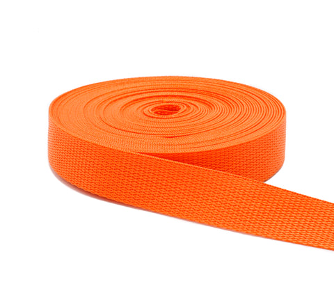 1/2 Inch Orange Polypropylene Webbing 1/2" Light Weight 