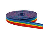 1 Inch Rainbow Polypropylene Webbing 1" Heavy Weight Polypro Strap