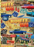 Route 66 and cacti cotton fabric cactus