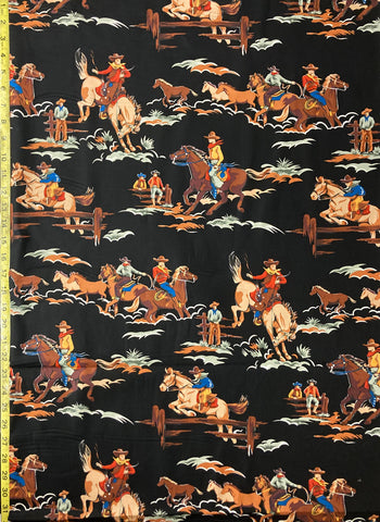 The Way of the West Black Alexander Henry Fabric 2500E