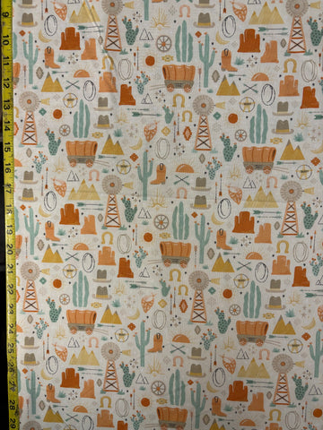 Wild West Hero Cream DDC12203 Cream fabric 