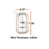 1" Heavy Welded Rectangle Ring - 4mm Wire