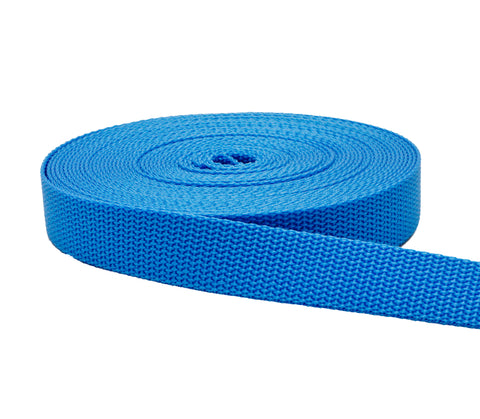 1 Inch Pacific Blue Polypropylene Webbing 1" Heavy Weight Polypro Strap