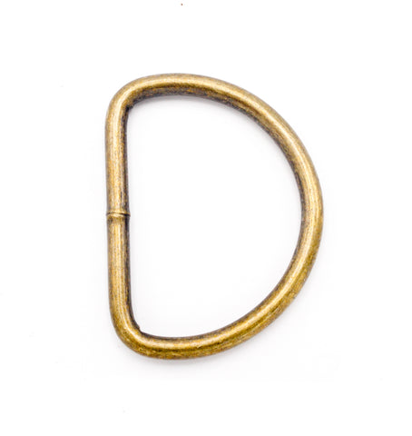 1 Inch Heavy Welded D Rings Antique Brass – Webbing Plus