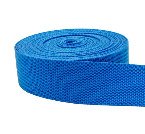 2 Inch Pacific Blue Polypropylene Webbing 2" Heavy Weight Polypro Strap