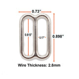 5/8 Inch Nickel Triglide Slides 2.8mm wire thickness