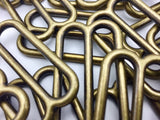 5/8 Inch Antique Brass Triglide Slides
