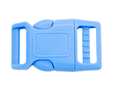 Baby Blue 1 Inch Contoured Plastic Buckles Adjustable 1" Curved Pet Collar Clips