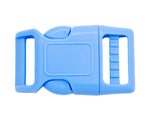 Baby Blue 3/4 Inch Contoured Plastic Buckles Adjustable 3/4" Curved Pet Collar Clips