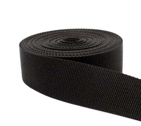 Houseables Polypropylene Webbing, 2 Inch Strapping, Polypro Strap, 2 W x  25 Yards (Two 12.5 Yard Rolls), Black, for Furniture, Upholstery, Seatbelt  Material, Bags, Canoe Seat, UV Resistant Fabric