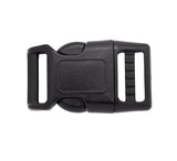 Black 1.5 Inch Contoured Plastic Buckles 1.5" adjustable curved buckles pet collar clips colored buckles 