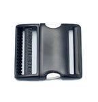3/4 Inch Black Polished Metal Buckle 3/4" Black Aluminum Polished Side Release Adjustable Buckle