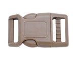 Brown 1/2 Inch Contoured Plastic Buckles Adjustable 1/2" Curved  Buckles