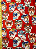 Calaveras Contentas Red Alexander Henry Fabric