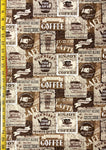 Coffee cotton fabric 