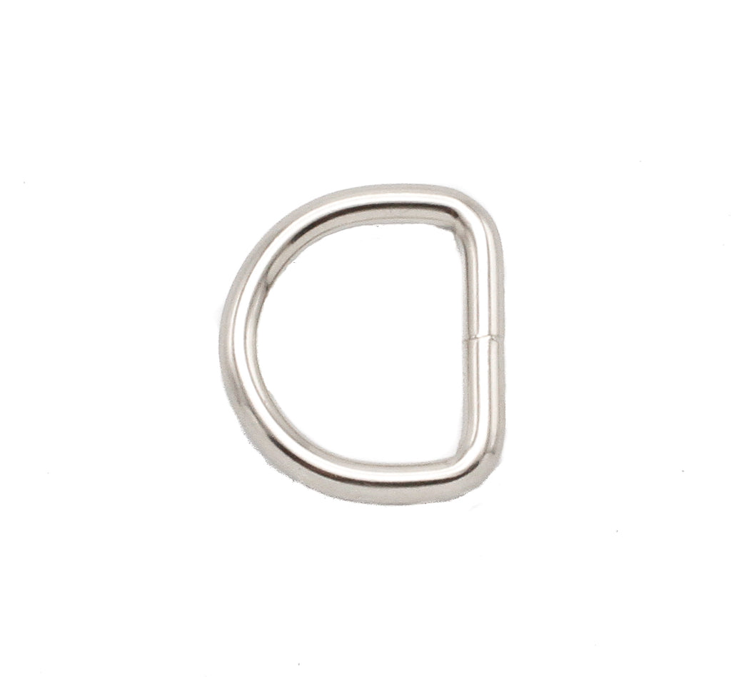 1 Inch Light Welded D Rings Nickel – Webbing Plus