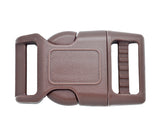 Dark Brown 1.5 Inch Contoured Plastic Buckles 1.5" adjustable curved buckles pet collar clips colored buckles 
