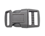 Dark Grey 1 Inch Contoured Plastic Buckles Gray Adjustable 1" Curved Charcoal Pet Collar Clips