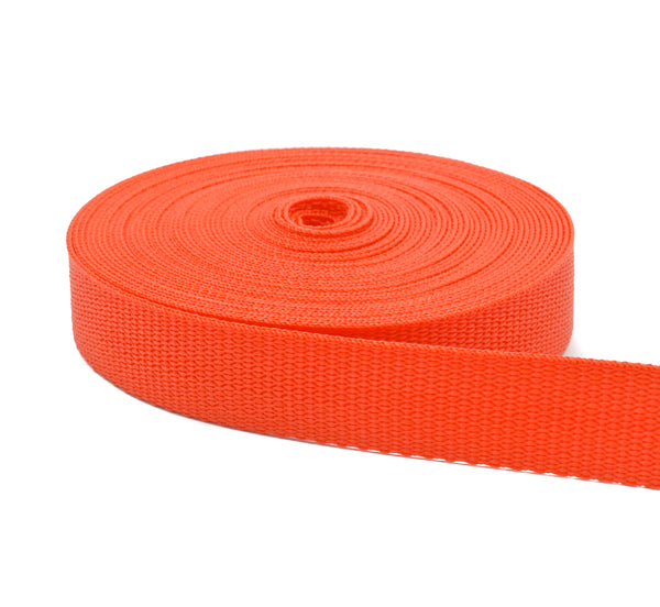 1 Orange Nylon Webbing, Orange Nylon Webbing 1 Inch Wide 25mm, Belting,  Strapping, Pet Product Webbing 