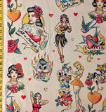 Don't Gamble With Love Antique  Alexander Henry Fabric