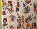Don't Gamble With Love Pink  - Alexander Henry Fabric